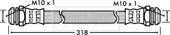 Borg & Beck BBH7246 - Тормозной шланг autosila-amz.com