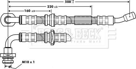 Borg & Beck BBH7211 - Тормозной шланг autosila-amz.com