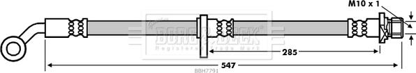 Borg & Beck BBH7791 - Тормозной шланг autosila-amz.com