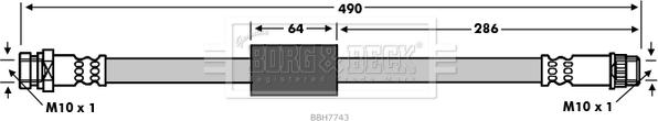 Borg & Beck BBH7743 - Тормозной шланг autosila-amz.com