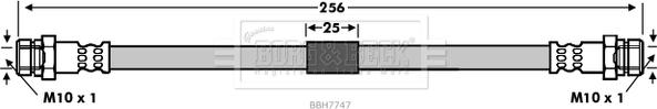 Borg & Beck BBH7747 - Тормозной шланг autosila-amz.com
