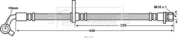 Borg & Beck BBH7755 - Тормозной шланг autosila-amz.com