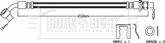 Borg & Beck BBH7756 - Тормозной шланг autosila-amz.com
