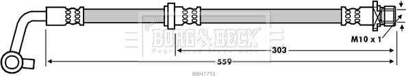 Borg & Beck BBH7751 - Тормозной шланг autosila-amz.com