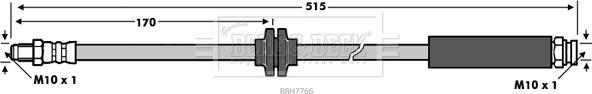 Borg & Beck BBH7766 - Тормозной шланг autosila-amz.com