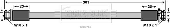 Borg & Beck BBH7714 - Тормозной шланг autosila-amz.com