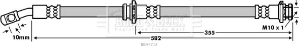 Borg & Beck BBH7712 - Тормозной шланг autosila-amz.com