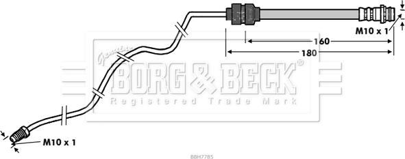 Borg & Beck BBH7785 - Тормозной шланг autosila-amz.com