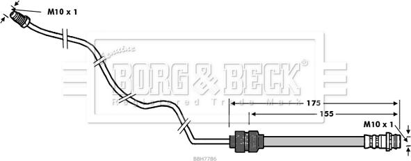 Borg & Beck BBH7786 - Тормозной шланг autosila-amz.com