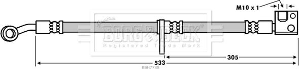 Borg & Beck BBH7788 - Тормозной шланг autosila-amz.com