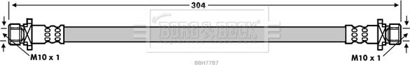 Borg & Beck BBH7787 - Тормозной шланг autosila-amz.com