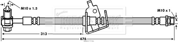 Borg & Beck BBH7736 - Тормозной шланг autosila-amz.com