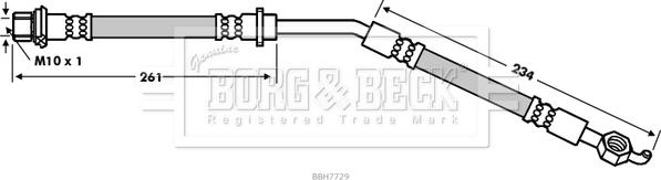 Borg & Beck BBH7729 - Тормозной шланг autosila-amz.com