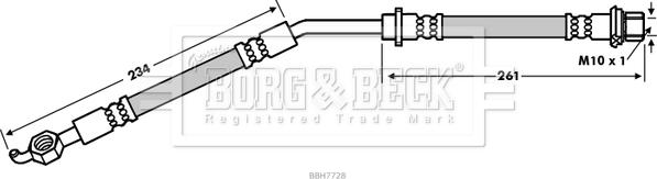 Borg & Beck BBH7728 - Тормозной шланг autosila-amz.com