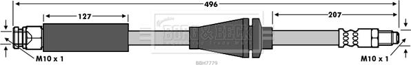 Borg & Beck BBH7779 - Тормозной шланг autosila-amz.com