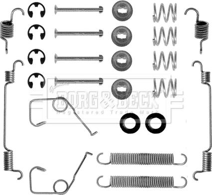 Borg & Beck BBK6038 - Комплектующие, барабанный тормозной механизм autosila-amz.com