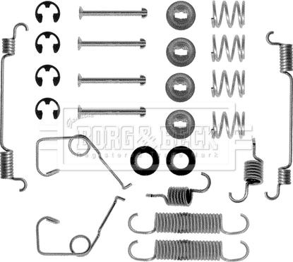 Borg & Beck BBK6037 - Комплектующие, барабанный тормозной механизм autosila-amz.com