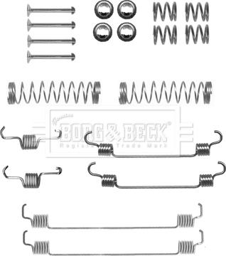 Borg & Beck BBK6166 - Комплектующие, барабанный тормозной механизм autosila-amz.com