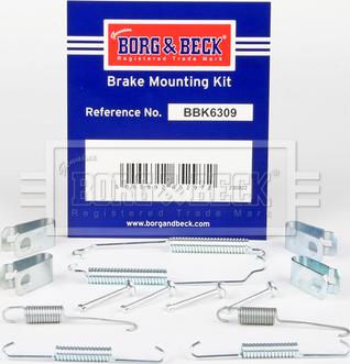 Borg & Beck BBK6309 - Комплектующие, барабанный тормозной механизм autosila-amz.com