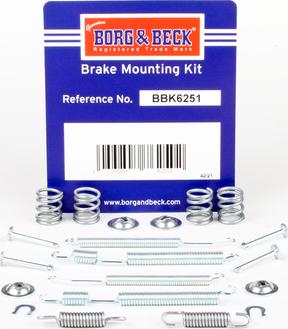 Borg & Beck BBK6251 - Комплектующие, барабанный тормозной механизм autosila-amz.com