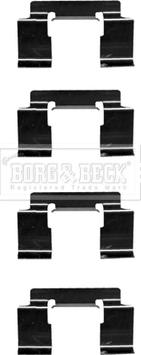 Borg & Beck BBK1468 - Комплектующие для колодок дискового тормоза autosila-amz.com
