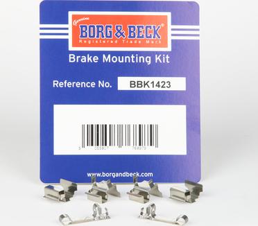 Borg & Beck BBK1423 - Комплектующие для колодок дискового тормоза autosila-amz.com