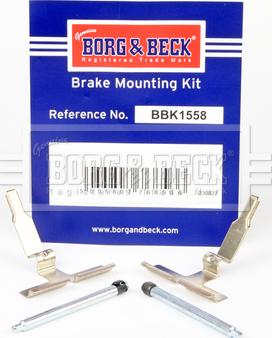 Borg & Beck BBK1558 - Комплектующие для колодок дискового тормоза autosila-amz.com