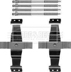 Borg & Beck BBK1589 - Комплектующие для колодок дискового тормоза autosila-amz.com