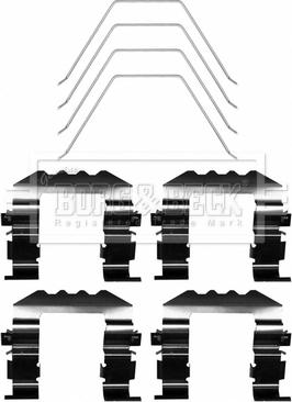 Borg & Beck BBK1670 - Комплектующие для колодок дискового тормоза autosila-amz.com