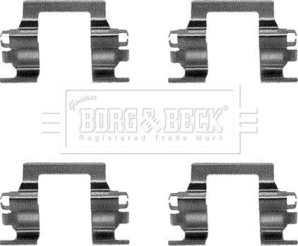 Borg & Beck BBK1066 - Комплектующие для колодок дискового тормоза autosila-amz.com