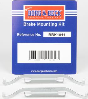 Borg & Beck BBK1011 - Комплектующие для колодок дискового тормоза autosila-amz.com