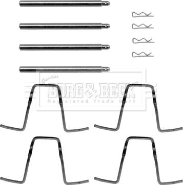 Borg & Beck BBK1088 - Комплектующие для колодок дискового тормоза autosila-amz.com