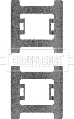 Borg & Beck BBK1196 - Комплектующие для колодок дискового тормоза autosila-amz.com
