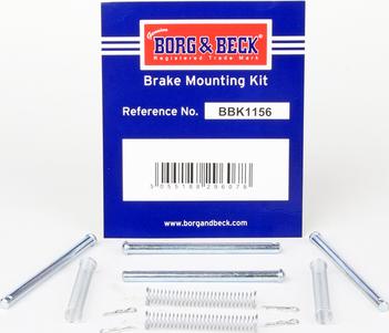 Borg & Beck BBK1156 - Комплектующие для колодок дискового тормоза autosila-amz.com