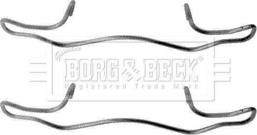 Borg & Beck BBK1180 - Комплектующие для колодок дискового тормоза autosila-amz.com