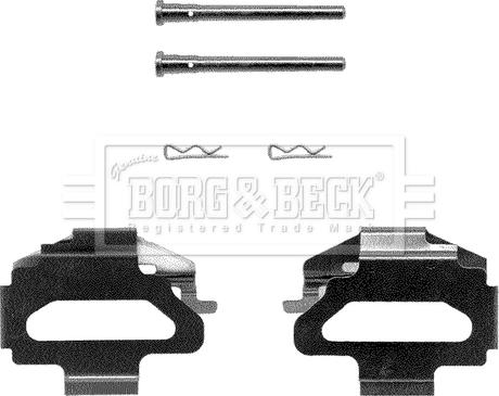 Borg & Beck BBK1125 - Комплектующие для колодок дискового тормоза autosila-amz.com