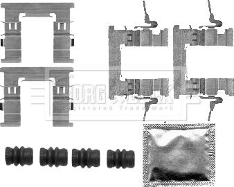 Borg & Beck BBK1361 - Комплектующие для колодок дискового тормоза autosila-amz.com