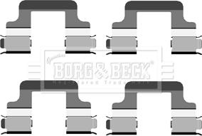 Borg & Beck BBK1254 - Комплектующие для колодок дискового тормоза autosila-amz.com