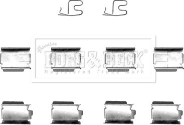 Borg & Beck BBK1201 - Комплектующие для колодок дискового тормоза autosila-amz.com