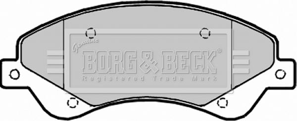 Borg & Beck BBP1965 - Тормозные колодки, дисковые, комплект autosila-amz.com