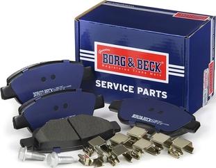 Borg & Beck BBP1967 - Тормозные колодки, дисковые, комплект autosila-amz.com