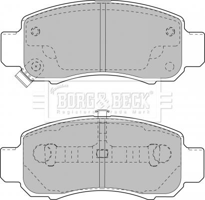 Borg & Beck BBP1906 - Тормозные колодки, дисковые, комплект autosila-amz.com