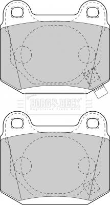Borg & Beck BBP1907 - Тормозные колодки, дисковые, комплект autosila-amz.com