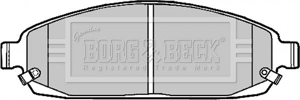 Borg & Beck BBP1911 - Тормозные колодки, дисковые, комплект autosila-amz.com