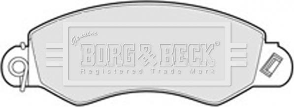 Borg & Beck BBP1976 - Тормозные колодки, дисковые, комплект autosila-amz.com