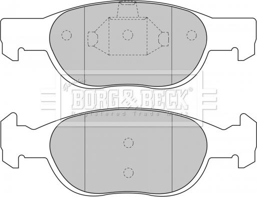 Borg & Beck BBP1499 - Тормозные колодки, дисковые, комплект autosila-amz.com