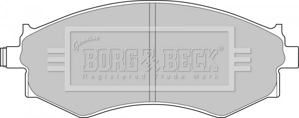 Borg & Beck BBP1494 - Тормозные колодки, дисковые, комплект autosila-amz.com