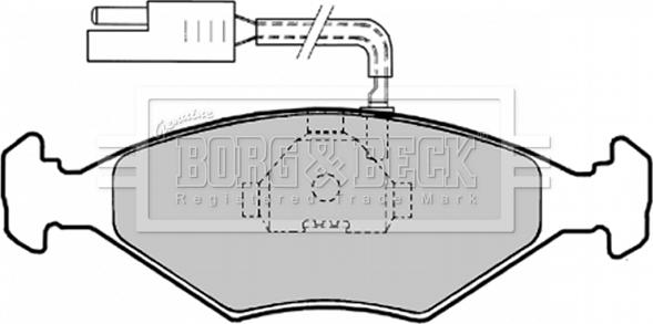 Borg & Beck BBP1456 - Тормозные колодки, дисковые, комплект autosila-amz.com