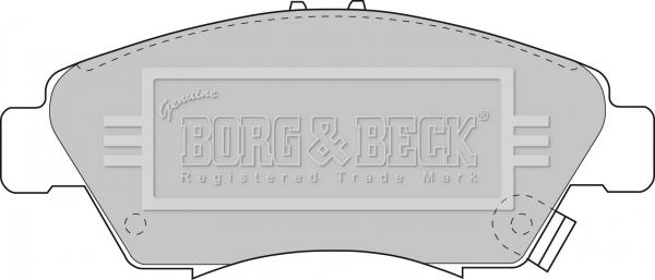 Borg & Beck BBP1457 - Тормозные колодки, дисковые, комплект autosila-amz.com