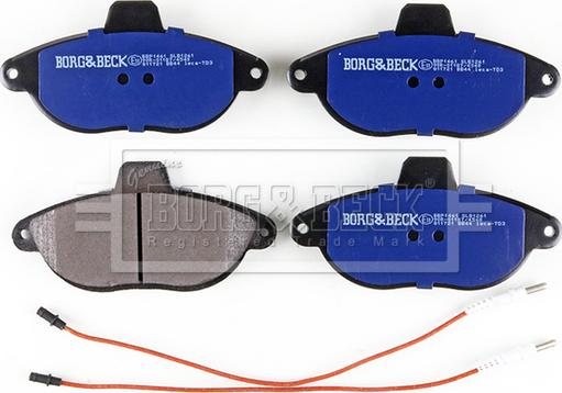Borg & Beck BBP1461 - Тормозные колодки, дисковые, комплект autosila-amz.com